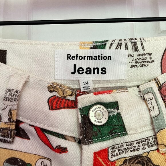 Reformation High Rise Straight Jeans - Comic Book - Picture 3 of 6